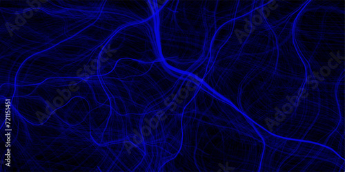 Vibrant Strikes Illuminate a Blue Background. Energy explosion. Vector illustration. blue electronic line background.. dark matter abstract background  pattern wallpaper background design.