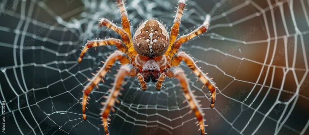 Giant Spider Weaves Its Intricate Web in a Captivating Display: A Giant Spider, Its Web, and the Fascinating World of Arachnids Giant Spider Weaves Its Intricate Web in a Captivating Display: A Giant Spider, Its Web, and the Fascinating World of Arachnids