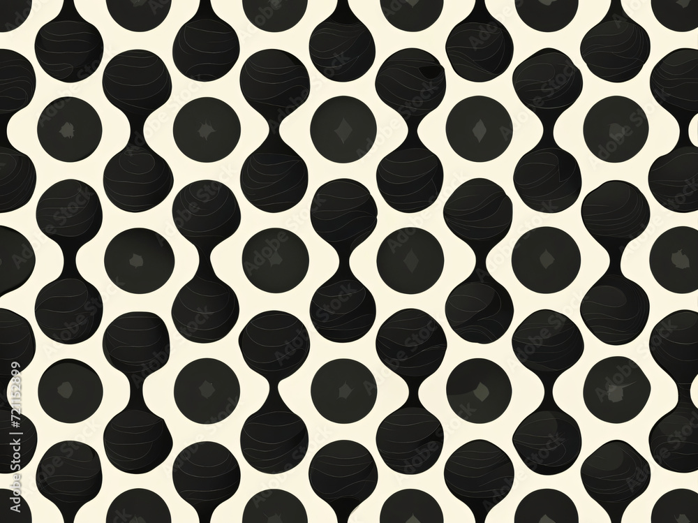 Seamless Black and White Metallic Circle Grid Pattern with Holes on a Textured Steel Surface Seamless Black and White Metallic Circle Grid Pattern with Holes on a Textured Steel Surface