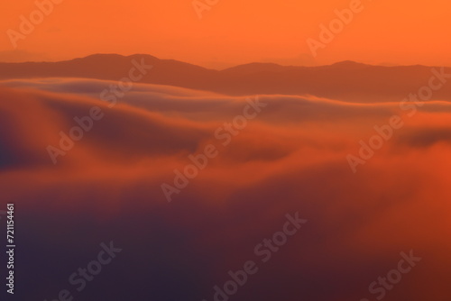 岩手県奥州市 夜明けの風景