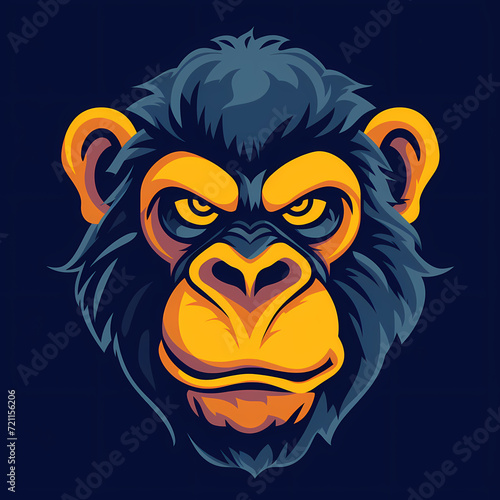 Wallpaper Mural 2d vector logo monkey, abstract, illustration Torontodigital.ca