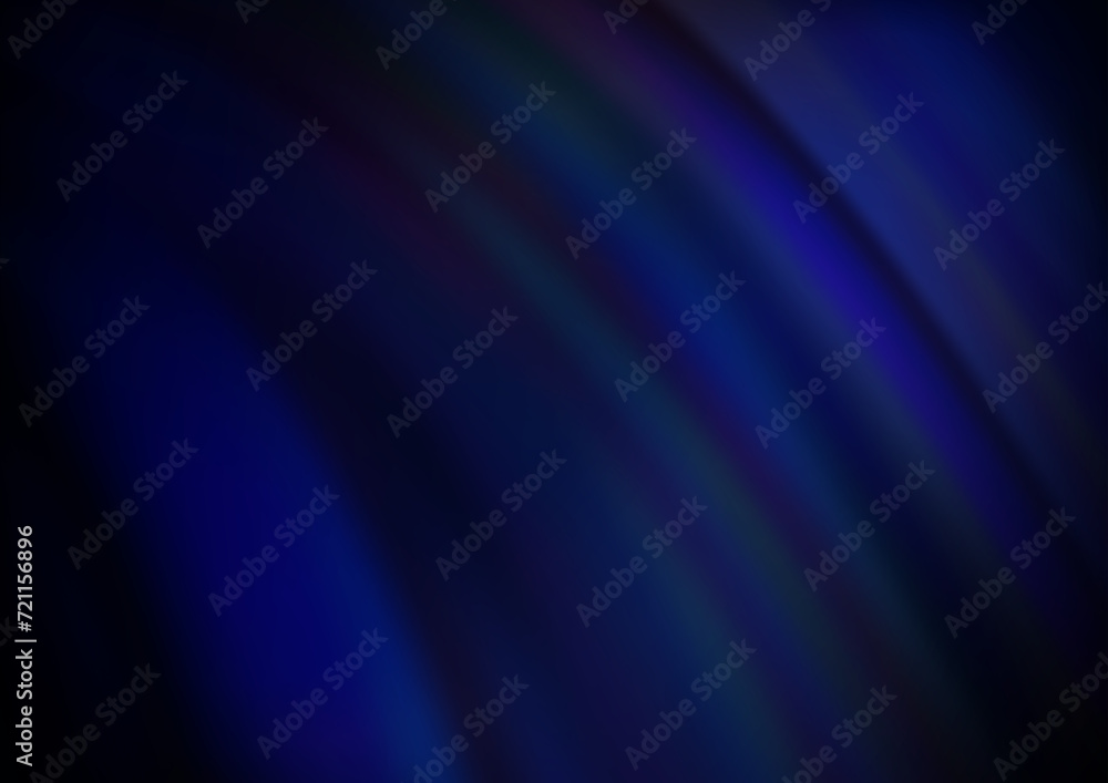 Dark BLUE vector template with bent ribbons. Colorful illustration in abstract marble style with gradient. The best blurred design for your business.