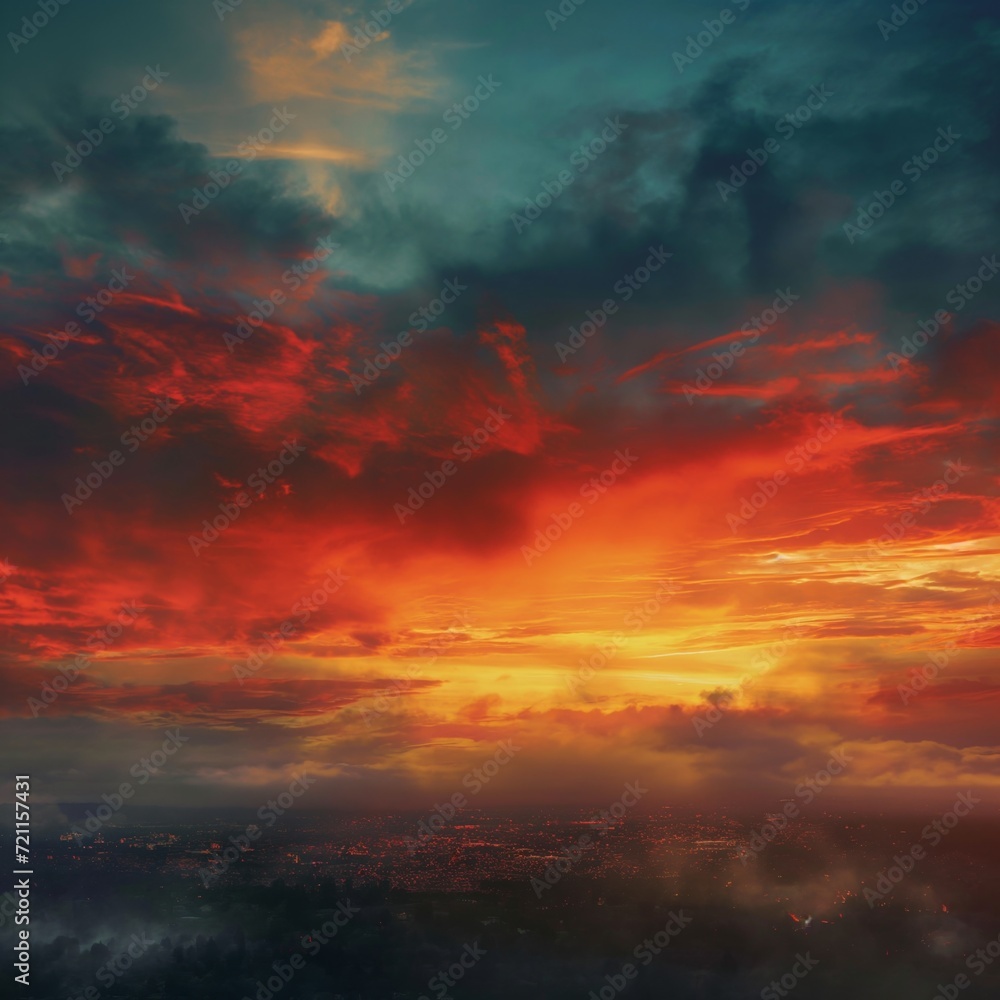 Fiery Sky Canvas