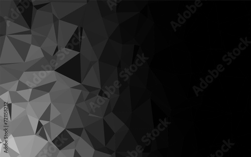 Dark Silver, Gray vector polygonal background. Geometric illustration in Origami style with gradient. New texture for your design.