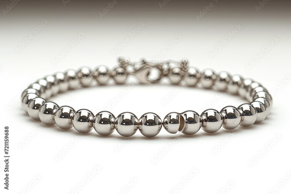 Silver pearl bracelet, luxury jewelry Silver pearl bracelet, luxury jewelry