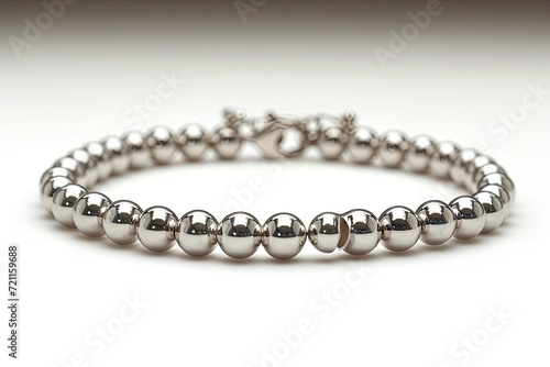Silver pearl bracelet, luxury jewelry