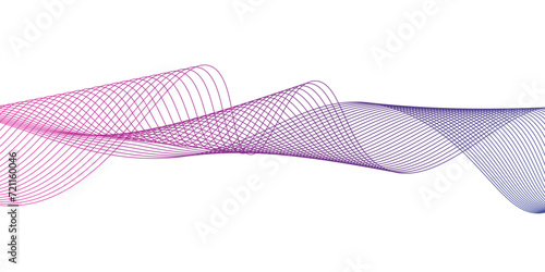 Abstract pink and purple lines on white background.Stylized line art background.Vector illustration.Business card, Poster, Cover, Pattern. Minimal Concept.Isolated curve lines on white background. Vec