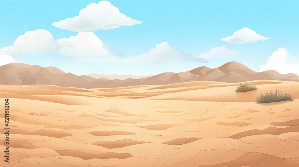 cartoon desert sand landscape,