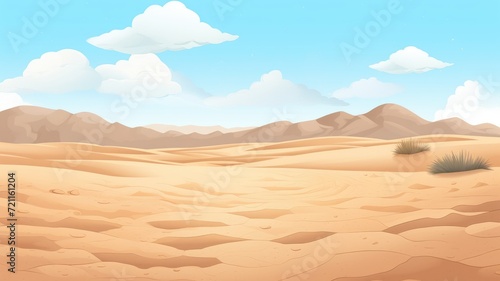 cartoon desert sand landscape 