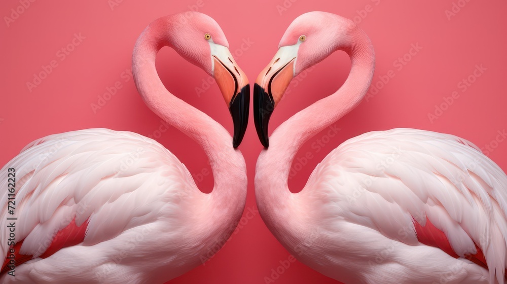 Naklejka premium pink flamingo 