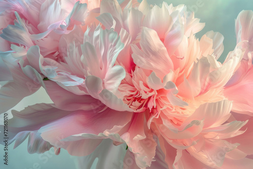 A whimsical portrayal of peonies caught in a dance  their petals twirling with grace and joy