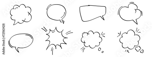 Bild auf Leinwand Set of vector doodles on isolated background