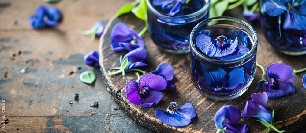 Butterfly Pea, also known as Blue pea or Clitoria ternatea, is a natural and organic plant used for tea, beverages, and cosmetics.