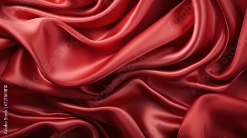 Crimson Elegance: A Soft and Smooth Red Satin Fabric Weave Creates a Luxurious Wallpaper Background