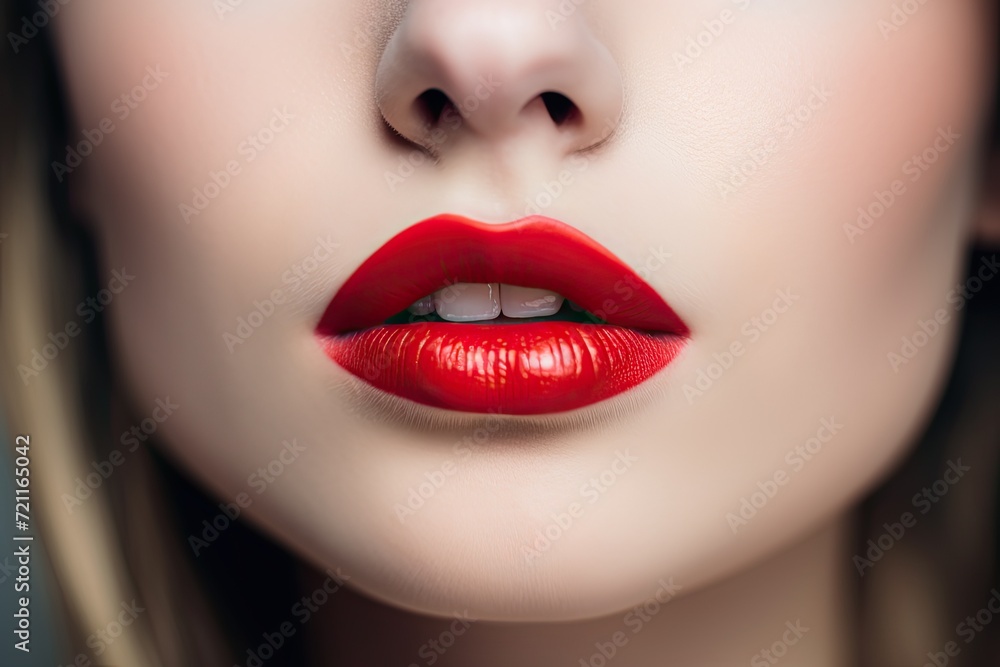 Woman Lips Closeup, Red Lipstick Makeup, Beautiful Mouth Make-Up, Model Girl Lip, Lips Macro Woman Lips Closeup, Red Lipstick Makeup, Beautiful Mouth Make-Up, Model Girl Lip, Lips Macro