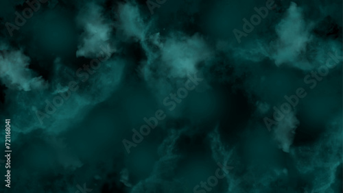 abstract dark blue green watercolor cloud background, green smoke on black background of darkness, spectacular abstract white smoke isolated in color green background.