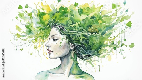 Mental Health Concept Image. Uplifting Personal Growth and Positivity Illustration. photo