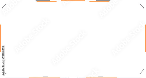 Digital design frame. Gaming menu touching cyber monitoring dashboard panels HUD futuristic user interface frame template. Sci Fi high tech screens. Cyberspace head-up display interface