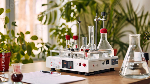 Science Laboratory with Biology Equipment, Research and Experiment in Chemistry and Biotechnology