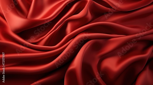 Scarlet Luster: A Wallpaper Background Featuring the Soft and Smooth Weave of Red Satin Fabric, Adding a Touch of Glamour