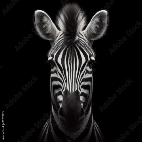 zebra close up portrait