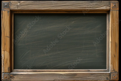 Timeless blackboard wooden frame enhances the traditional educational atmosphere