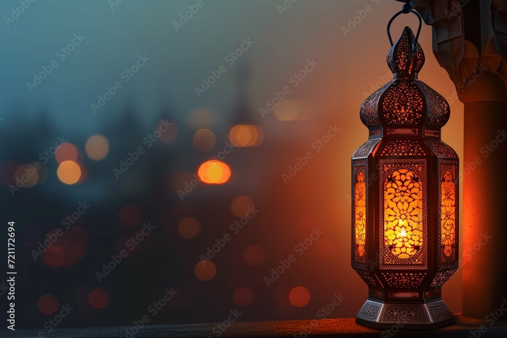 Image Eid al Fitr background Islamic lantern, mosque, window concept Image Eid al Fitr background Islamic lantern, mosque, window concept