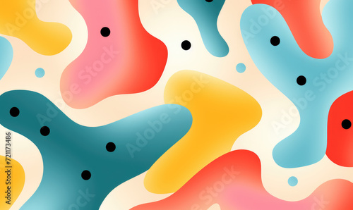 Colorful doodle shape seamless pattern