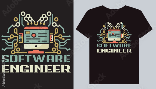 Software Engineer t-shirt design, coding, programming