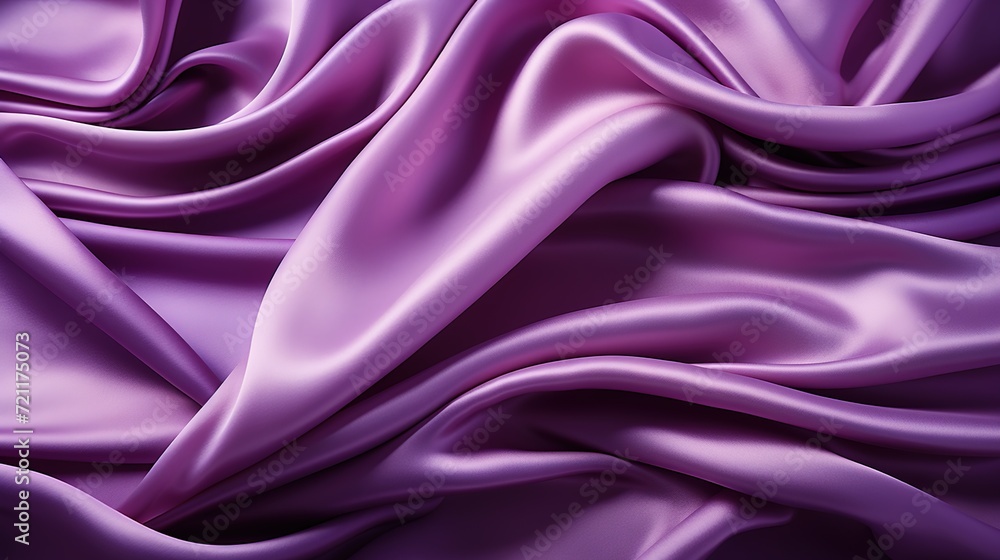 Obraz premium Opulent Orchid: Purple Satin Fabric Weave Transforms into a Soft and Smooth Wallpaper, Radiating Understated Elegance