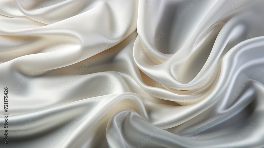 Obraz premium White Silk Serenade: A Soft and Smooth White Satin Fabric Weave Creates a Luxuriously Inviting Wallpaper Background