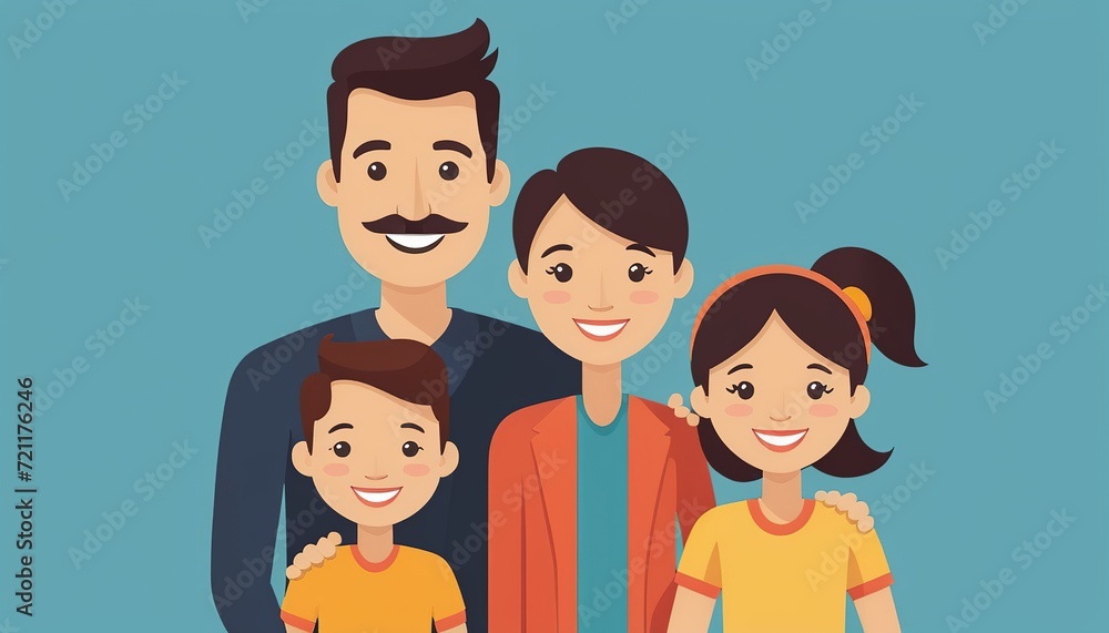 Happy Family Vector Image: Perfect for Creative Projects Happy Family Vector Image: Perfect for Creative Projects