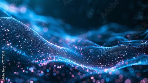 Artificial Intelligence illustration of Data Galaxy, background image, generative AI