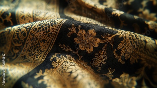 Image of batik cloth motif, background image, generative AI