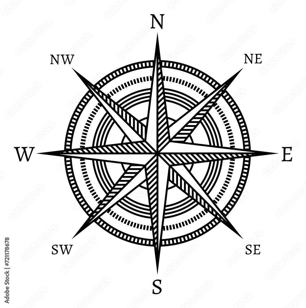 Map wind rose. Navigation symbol. Marine travel Map wind rose. Navigation symbol. Marine travel
