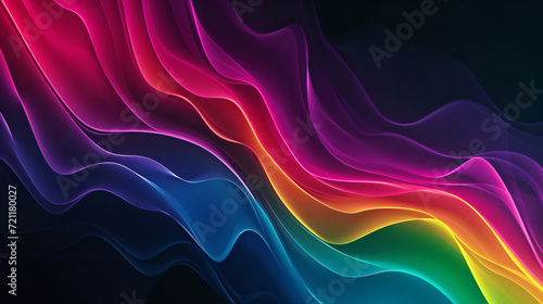 Dark grainy color gradient wave background