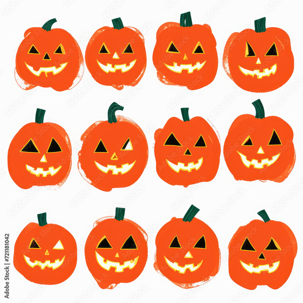 Pumpkins. Abstract seamless pattern. AI generated. Pumpkins. Abstract seamless pattern. AI generated.