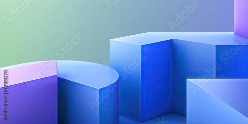 3d background with  blue shapes  Abstract geometric wallpaper and background.