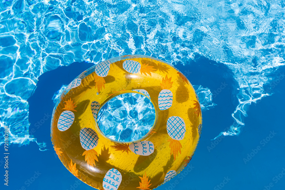 colorful buoy in a swimming pool in summer