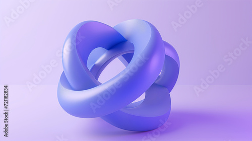 抽象的な彫刻3Dの画像 円形のミニマリズムシンボル 青紫色 An abstract 3d circular symbol. Purple and blue based wallpaper background [Generative AI]