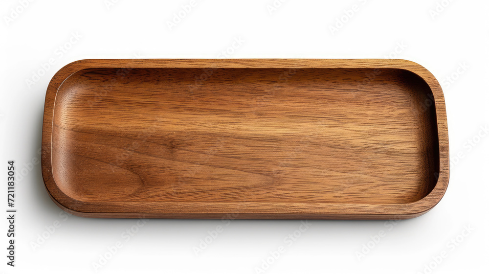 Wooden Tray on white background , brown handmade wooden cutting board on white wooden table background Wooden Tray on white background , brown handmade wooden cutting board on white wooden table background