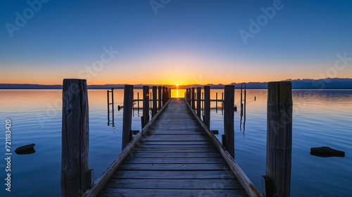 Pier over lake