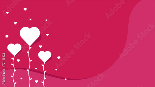 valentine day vector copy space background suitable for greeting card with red color and heart shape