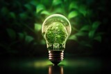 Ecofriendly CSR concept with paper light bulb.