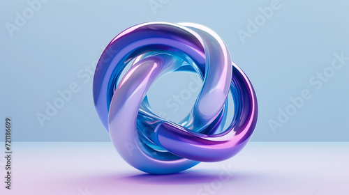 抽象的な彫刻3Dの画像 円形のミニマリズムシンボル 青紫色 An abstract 3d circular symbol. Purple and blue based wallpaper background [Generative AI]