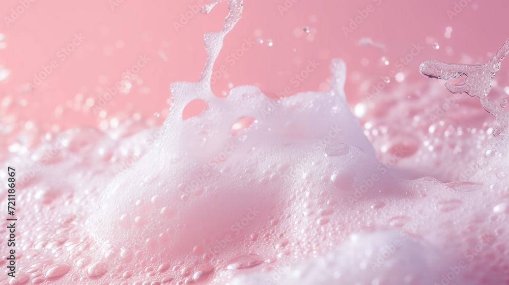 a close up of a milk splashing