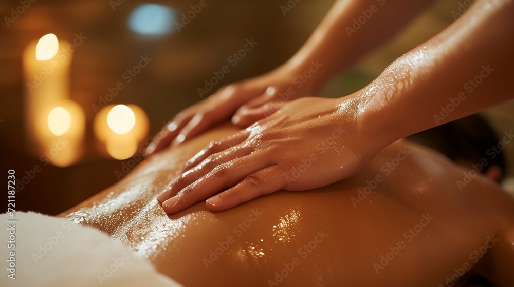 a man getting a back massage at a spa a man getting a back massage at a spa