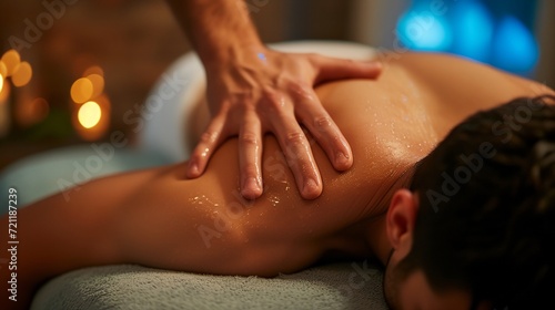 a man getting a back massage at a spa