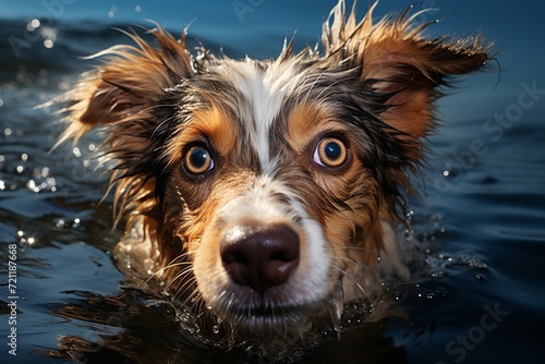 Close-Up of Playful Dog Enjoying Water © miriam artgraphy