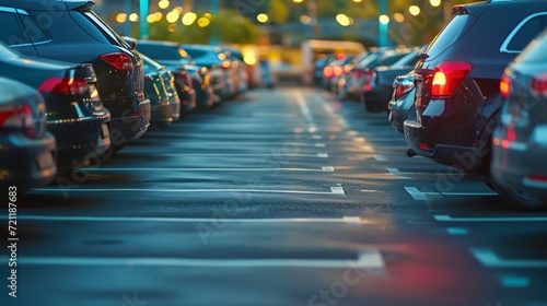 a row of parked cars © progressman